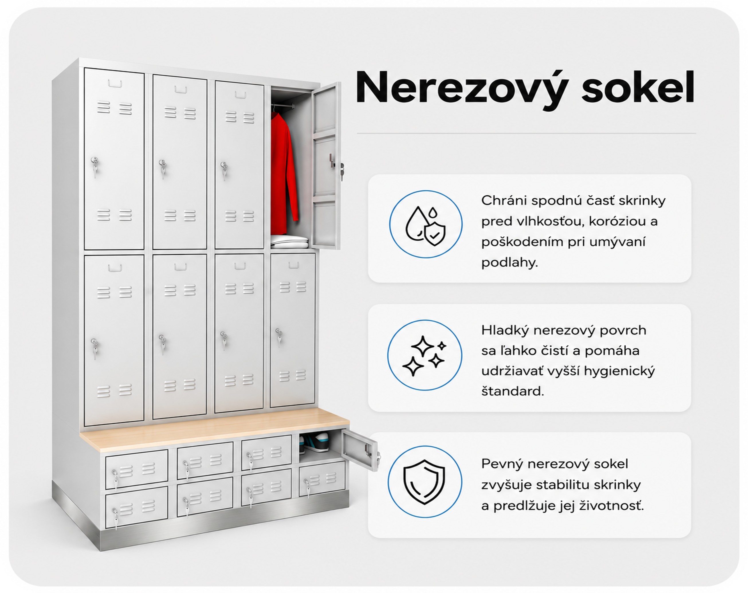 Výhody nerezového sokla5